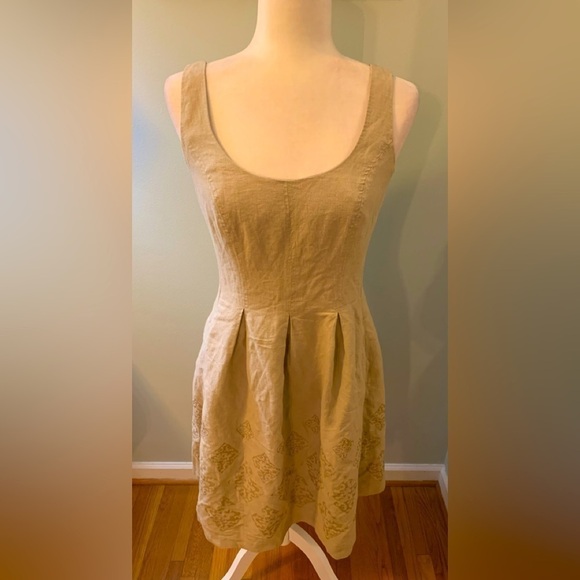 Nine West linen blend summer dress, size 6 - Picture 1 of 7